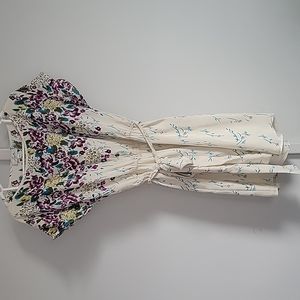 81 poppies floral dress with white slip